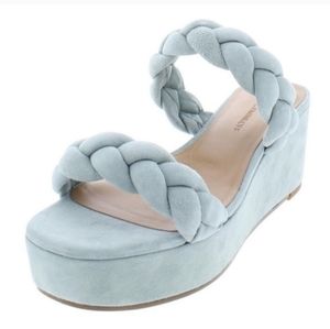 REBECCA MINKOFF Imani Platform blue green Sandals